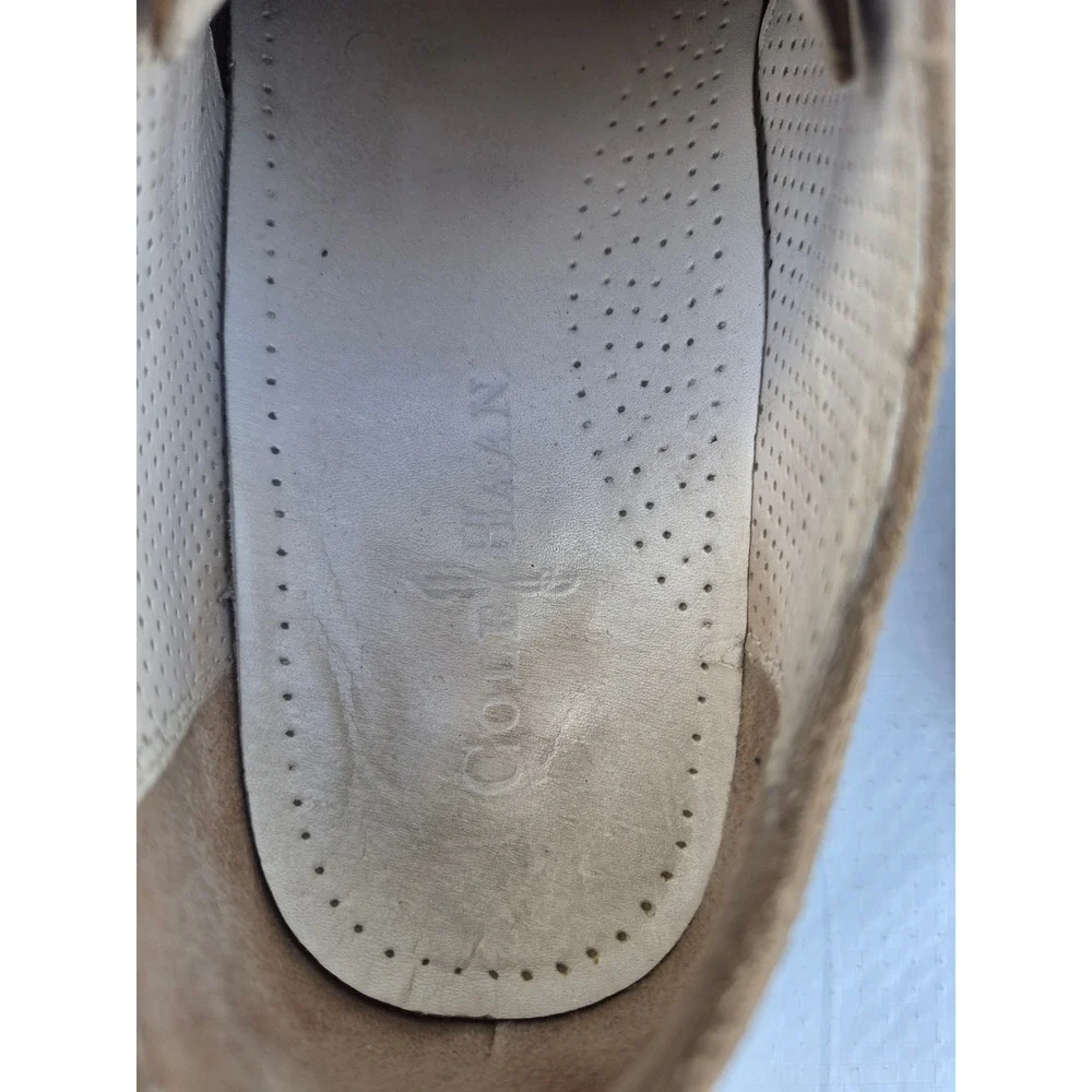 Cole Haan Nike Air Mens Saddle Shoes Brown Tan Suede Oxfords C10535 10.5M